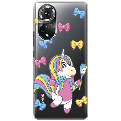 Силиконовый чехол с принтом Lady Unicorn для Honor 50 / Huawei Nova 9 / Хонор 50 / Хуавей Нова 9 силиконовый чехол с принтом two faces для honor 50 huawei nova 9 хонор 50 хуавей нова 9