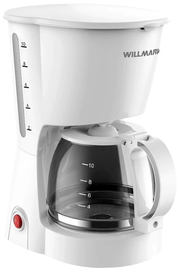 Кофеварка капельная WILLMARK WCM-1350D белый - фотография № 1