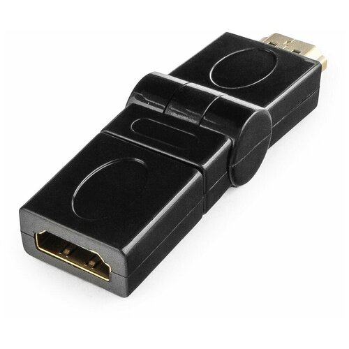 Переходник HDMI-HDMI A-HDMI-FFL2, 19F/19M, вращающийся на 180 град, золотые разъемы