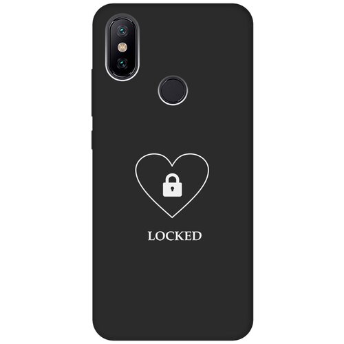 Матовый чехол Locked W для Xiaomi Mi 6X / Mi A2 / Сяоми Ми 6Х / Ми А2 с 3D эффектом черный матовый чехол tennis w для xiaomi mi 6x mi a2 сяоми ми 6х ми а2 с 3d эффектом черный