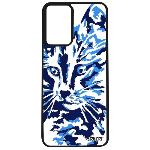 фото Дизайнерский чехол на // galaxy a32 // "котенок" пушистый дикий, utaupia, черный