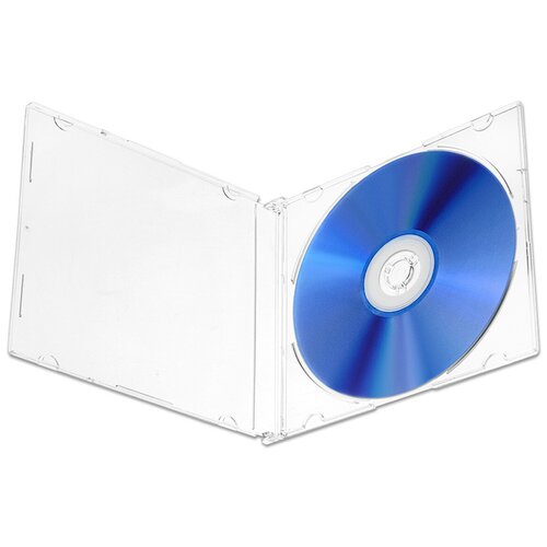 Коробка CD Slim Box Clear 5мм, для 1 диска (прозрачная), упаковка 10 шт.