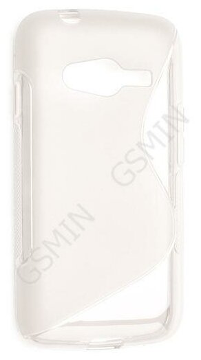 Чехол силиконовый для Samsung Galaxy Ace 4 Lite (G313h) S-Line TPU (Прозрачно-Матовый)