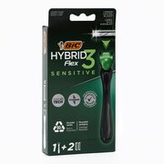 Станок для бритья мужской BIC Hybrid 3 Flex Sensitive + 2 сменные кассеты с 3 лезвиями, 1 шт.