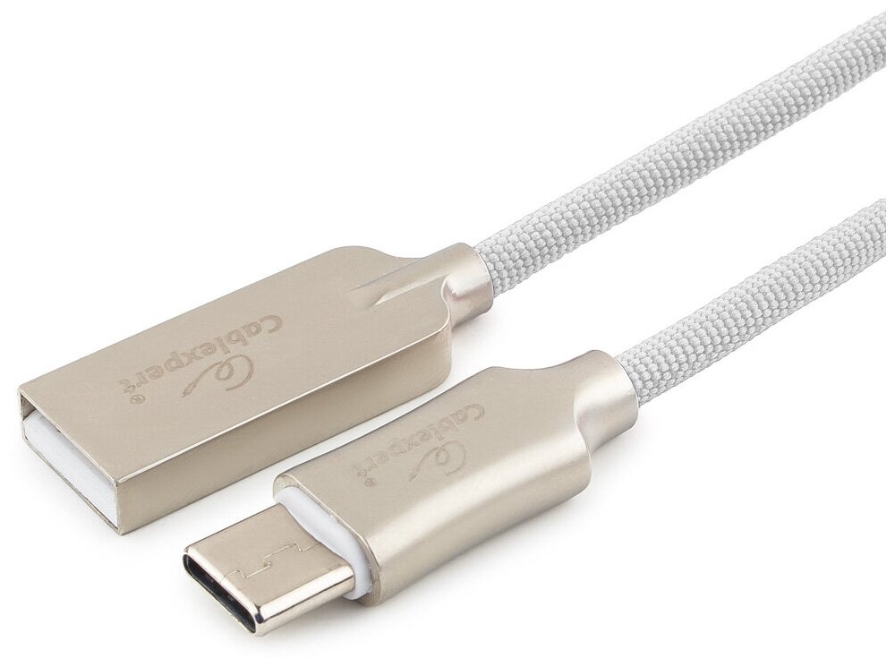 Кабель USB 2.0 Cablexpert CC-P-USBC02W-1.8M AM/Type-C серия Platinum длина 1.8м белый нейлоновая оплетка блистер