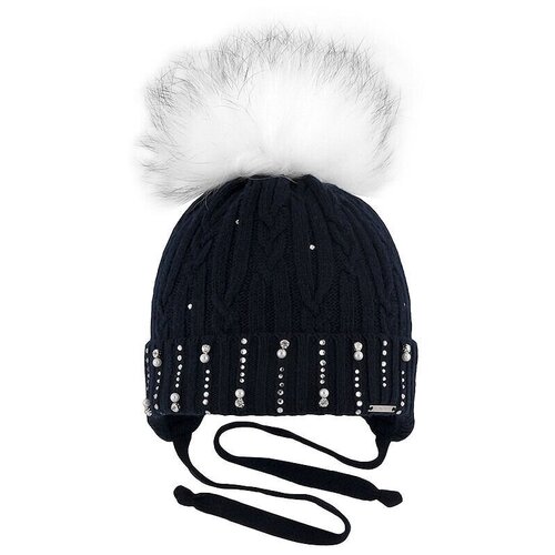 фото Шапка для девочки мерцание kids, цвет светло-серый, размер 50-52 mialt