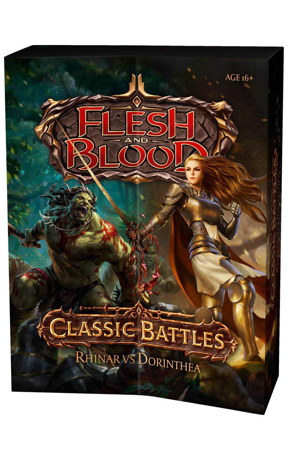 Flesh and Blood TCG: Коллекционный дуэльный набор издания Classic Battles Rhinar vs Dorinthea на английском языке