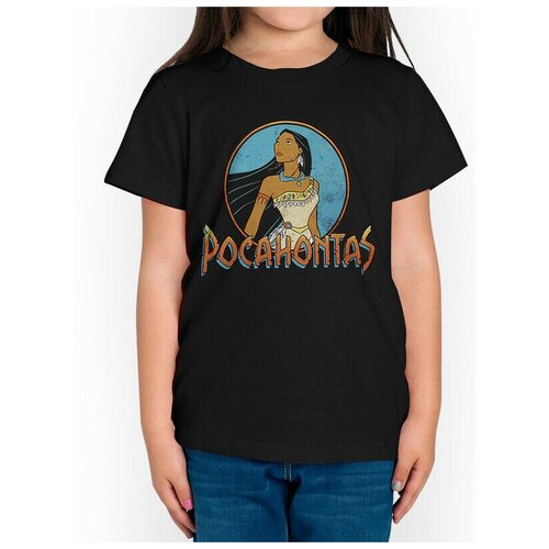 Футболка DreamShirts Studio Принцесса Покахонтас Для мальчиков Для девочек Детская одежда Черная 13-14 лет DREAM SHIRTS черного цвета