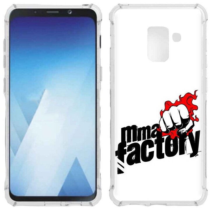Чехол задняя-панель-накладка-бампер MyPads Единоборства ММА для Samsung Galaxy A5 (2018) SM-A530F/A8 2018 (SM-A530F) противоударный