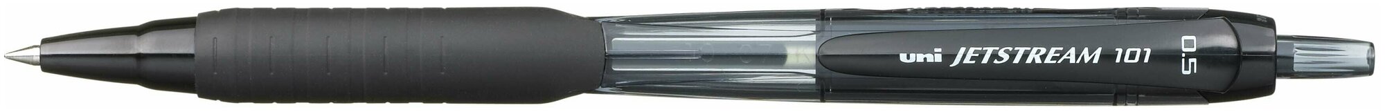 Ручка шариковая UNI Jetstream SXN-101-07, 0,7мм, автомат, с резиновым упором, черная 68416(3 шт. в упаковке)