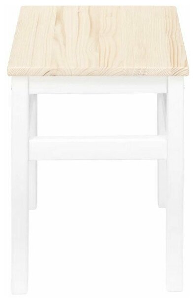 фото Табурет KETT-UP ECO ODDVAR (одвар), KU319.2, деревянный, белый/натуральный, 1 штука