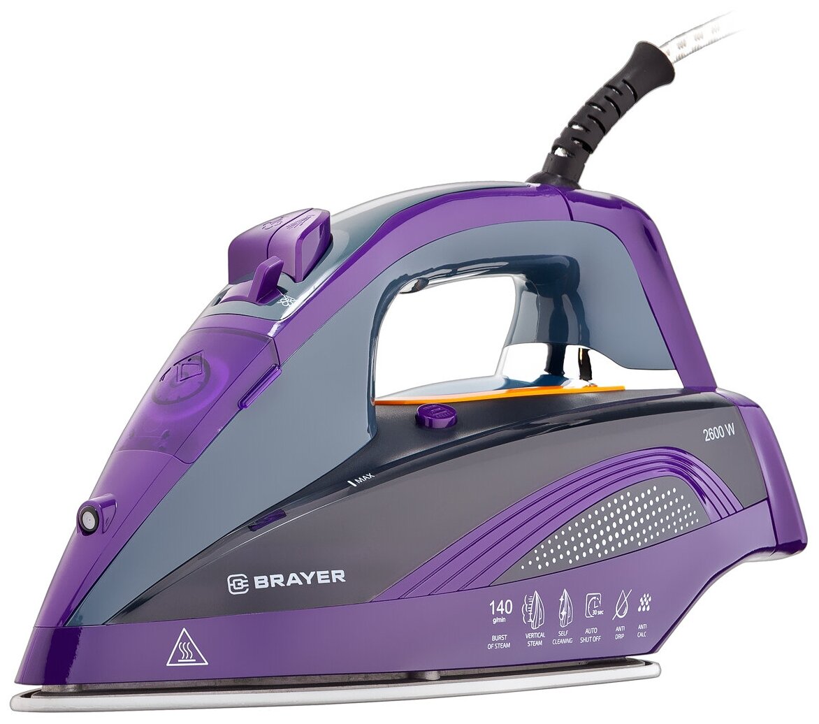 Brayer BR4001 Утюг Brayer, 2600 Вт, керамич, автоотключ. Пар 140 г/м