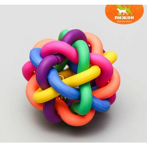 Пижон Игрушка резиновая Молекула с бубенчиком, 4 см игрушка резиновая молекула с бубенчиком 4 см микс цветов
