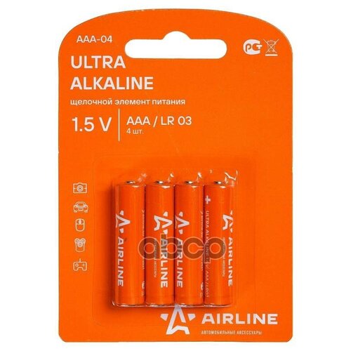 Батарейки Lr03 Aaa 4Шт AAA04 фонарь такси led airline арт atl 12 03