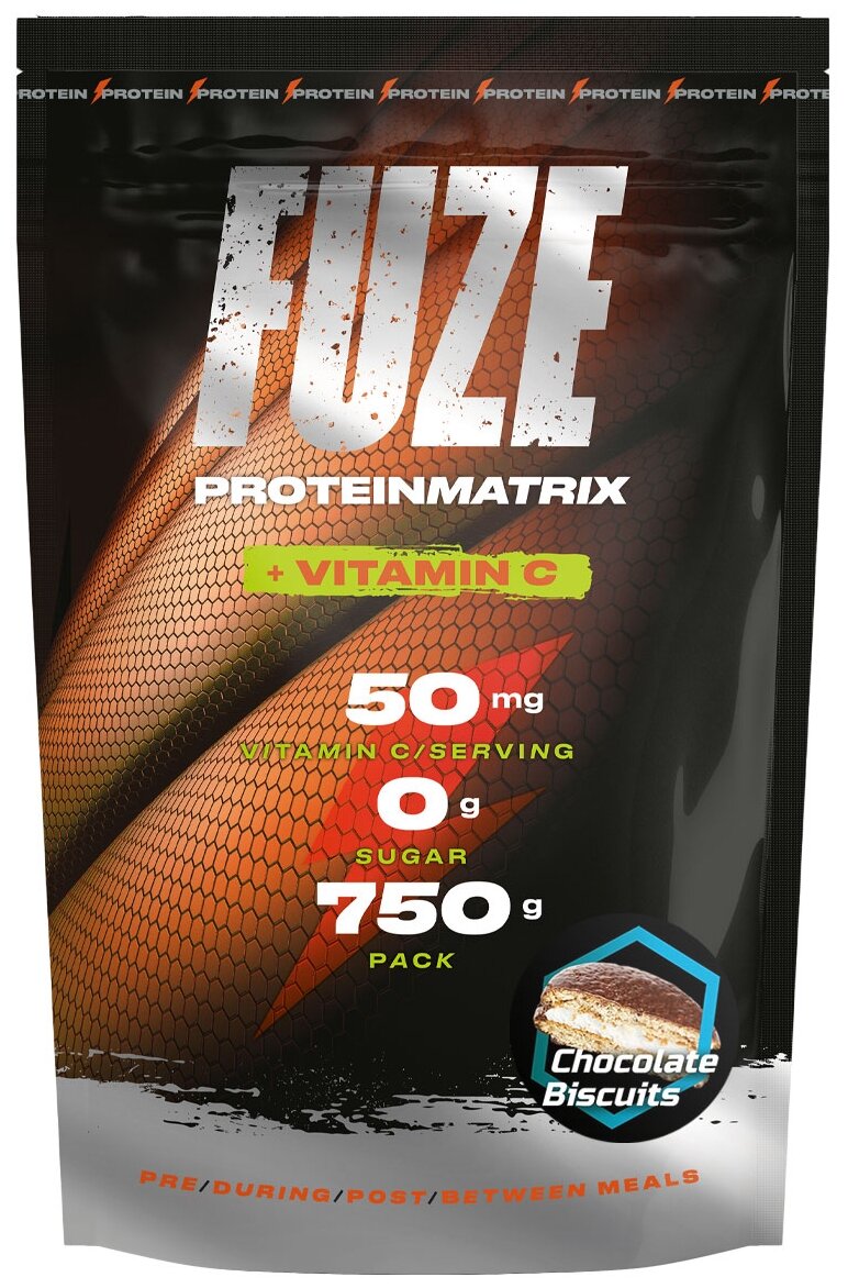 Мультикомпонентный протеин от FUZE "4UZE 47% + vitamin C" 750 г : Шоколадное печенье