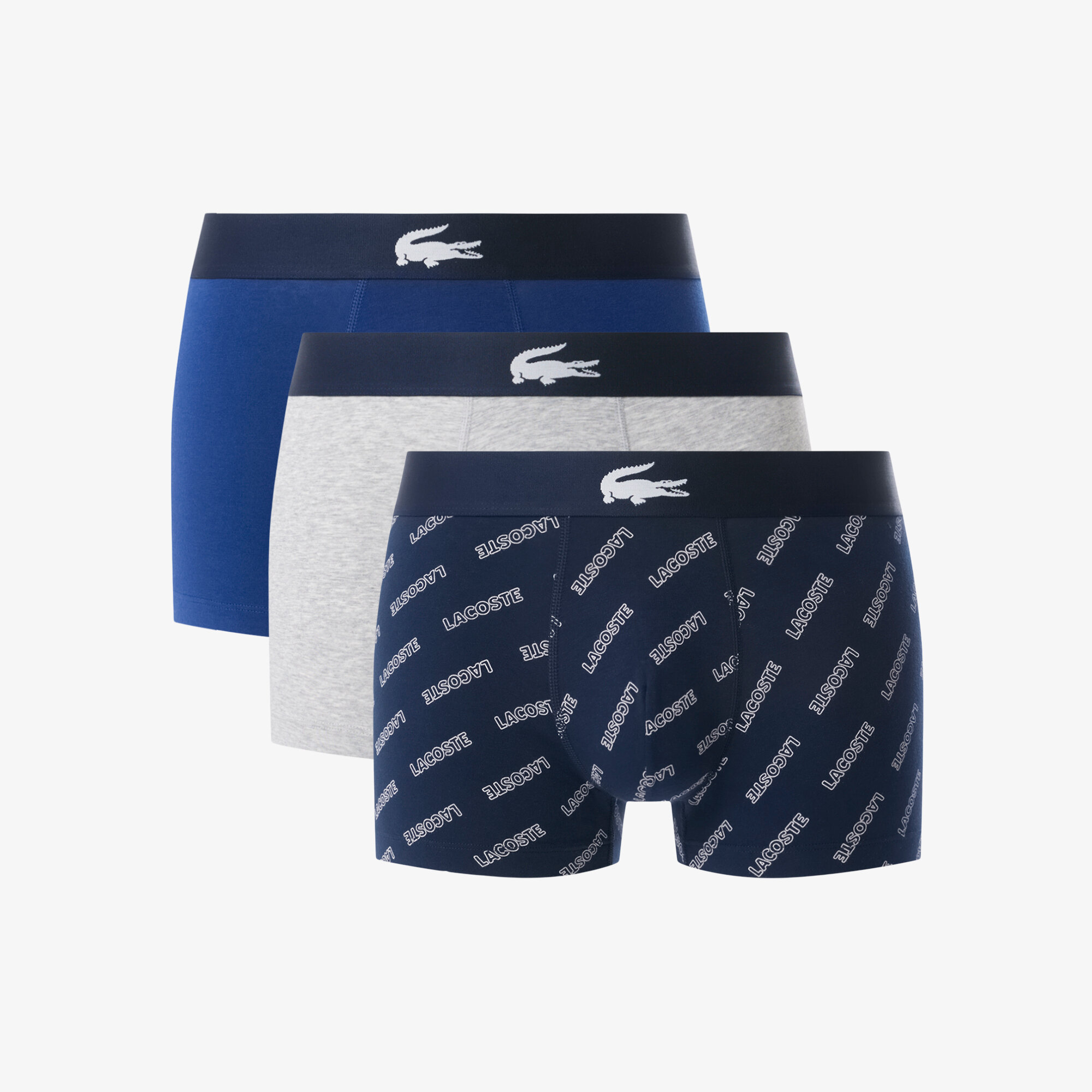 Трусы LACOSTE, комплект из 3 шт., размер L, синий