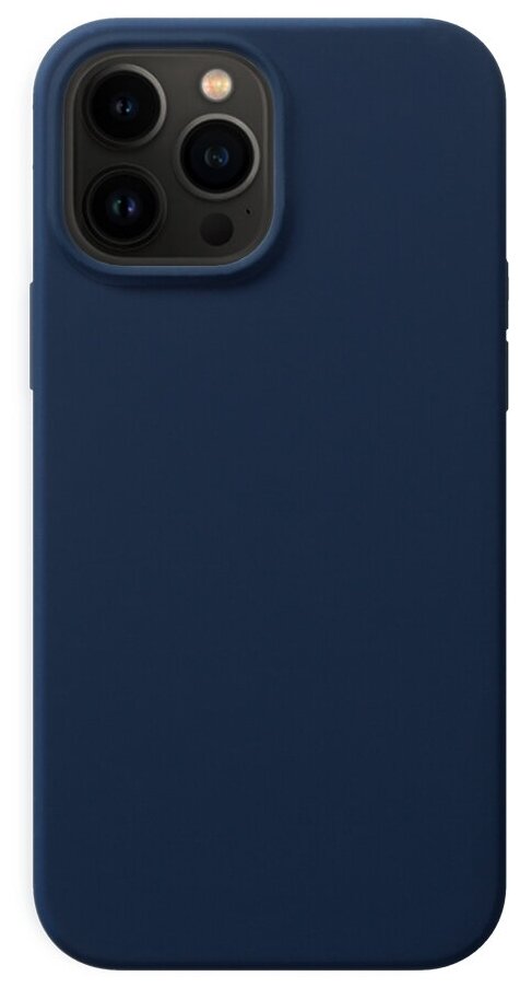 Чехол Liquid Silicone Pro для Apple iPhone 13 Pro Max, синий графит, Deppa 88104