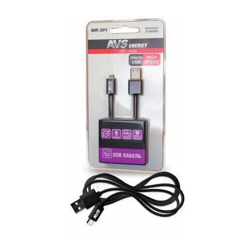 USB - micro USB кабель AVS micro USB(1м) MR-301 (блистер) кабель avs micro usb 2м витой mr 32