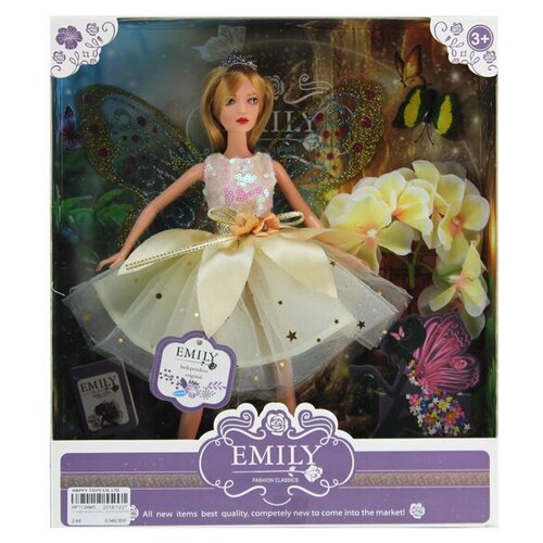 Кукла шарнирная Emily Сиреневая серия Фея, аксессуары, 28см WJ-12684 , ABtoys