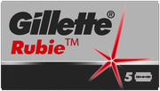 Лезвия для Т-образного станка Gillette Rubie Platinum Plus, серебристый , 5 шт.