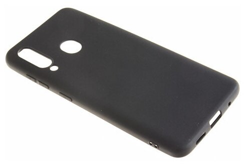 Силиконовый чехол TPU Case матовый для Samsung A60 черный