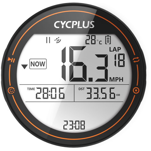 Беспроводной GPS велокомпьютер Cycplus M2, 19 функций (совместим с датчиками: скорости, каденса, мощности, пульса) датчик скорости и каденса для велосипеда cycplus c3 2шт