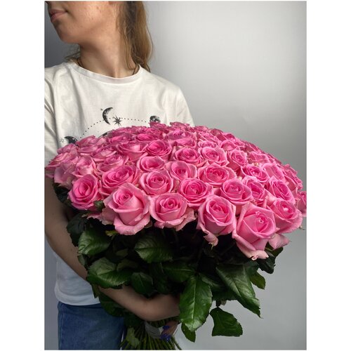 Букет Роза Revival розовая 70 см 13 шт