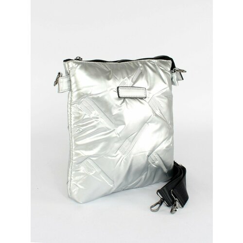 Сумка 259215, фактура гладкая, серебряный сумка торба повседневная текстиль зеленый
