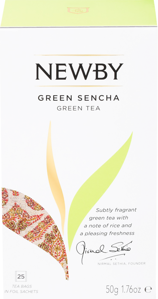 Чай зеленый NEWBY Green Sencha байховый, 25пак