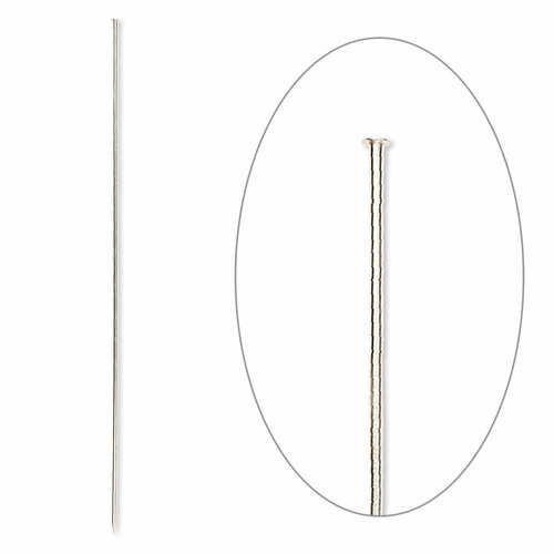 Основа для булавки-броши 127мм со шляпкой 2мм без застежки базовый материал - латунь посеребренная 155₽