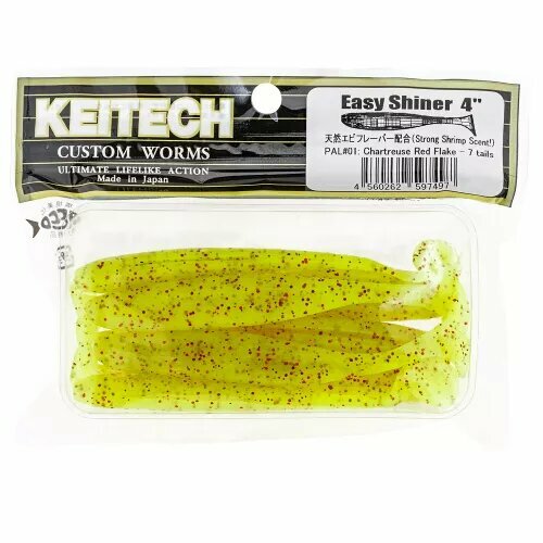Силиконовая приманка Keitech Easy Shiner 4 PAL#01 10.2см. 7шт.