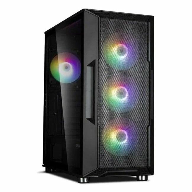 Корпус ZALMAN I3 NEO ARGB BLACK, ATX, BLACK, FRONT MESH, WINDOW, 2x3.5", 3x2.5", 1xUSB2.0, 2xUSB3.0, FRONT 3x120mm ARGB, REAR 1x120mm ARGB