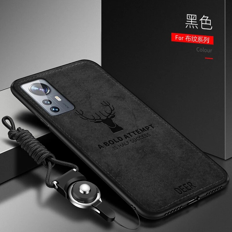 Чехол для Xiaomi Mi 12 Pro мягкий чехол из ТПУ с краями и жесткой тканью защитный чехол-накладка с оленем для xiaomi mi 12X Mi12 12 Pro чехол для телефона