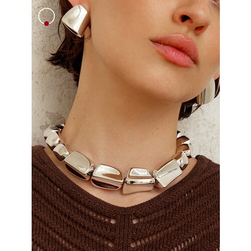 Колье Kalinka modern story, длина 36 см, серебристый