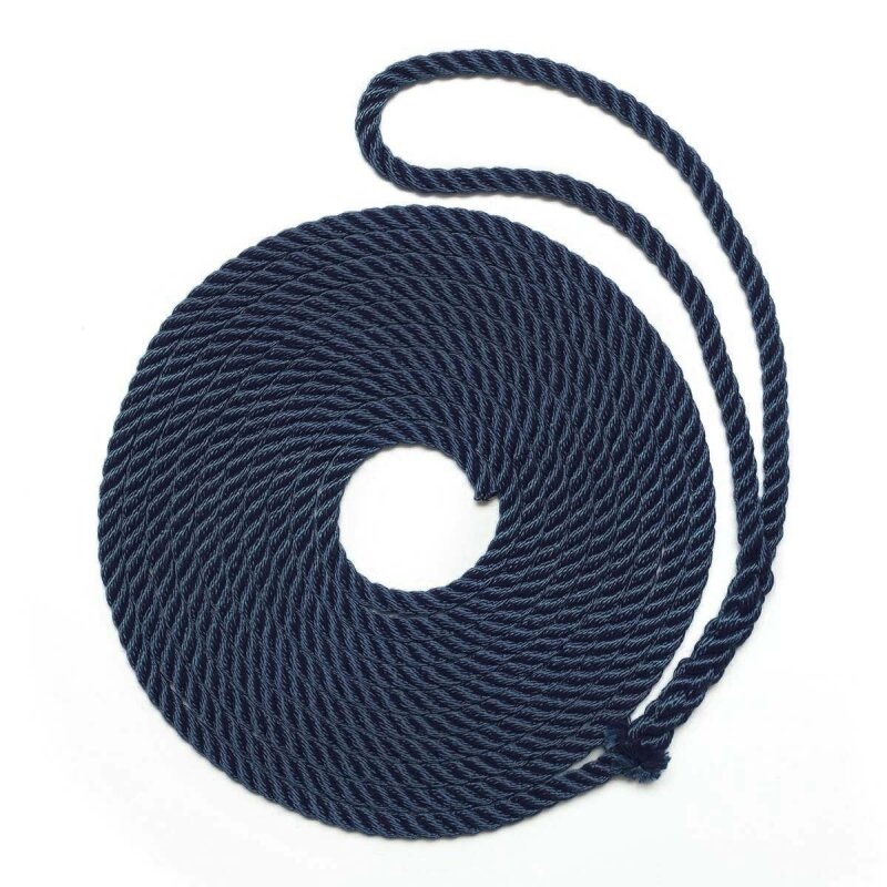 Канат крученый швартовый Sail Master DOCK LINE К3 с огоном (107, 107, 107, 580, 14, 6, 3 800, крученый, пакет, тёмно-синий)