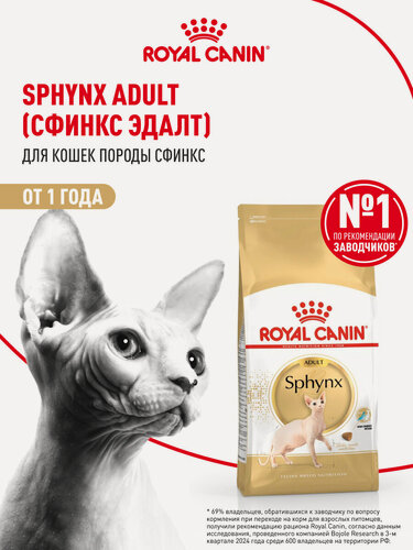 Изображение товара Сухой корм для кошек Royal Canin Adult для породы сфинкс, 10 кг