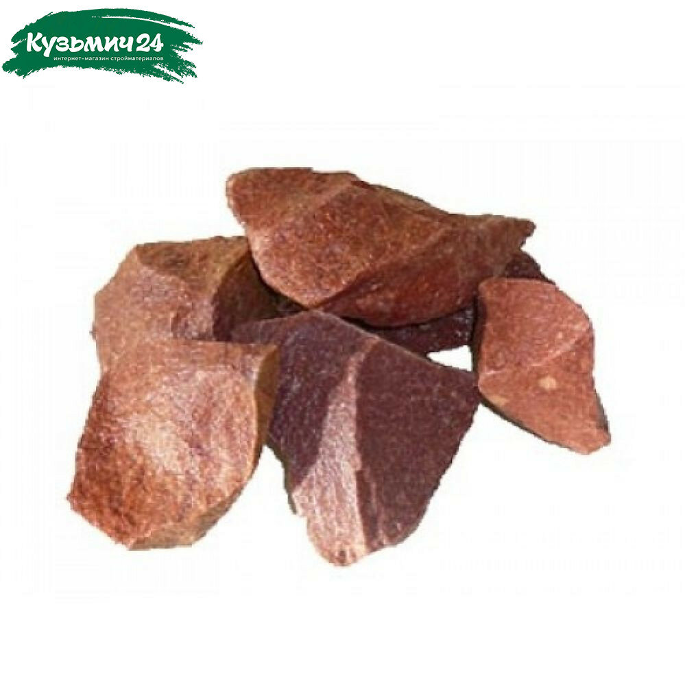 Камень кварцит малиновый колотый в коробке 20 кг