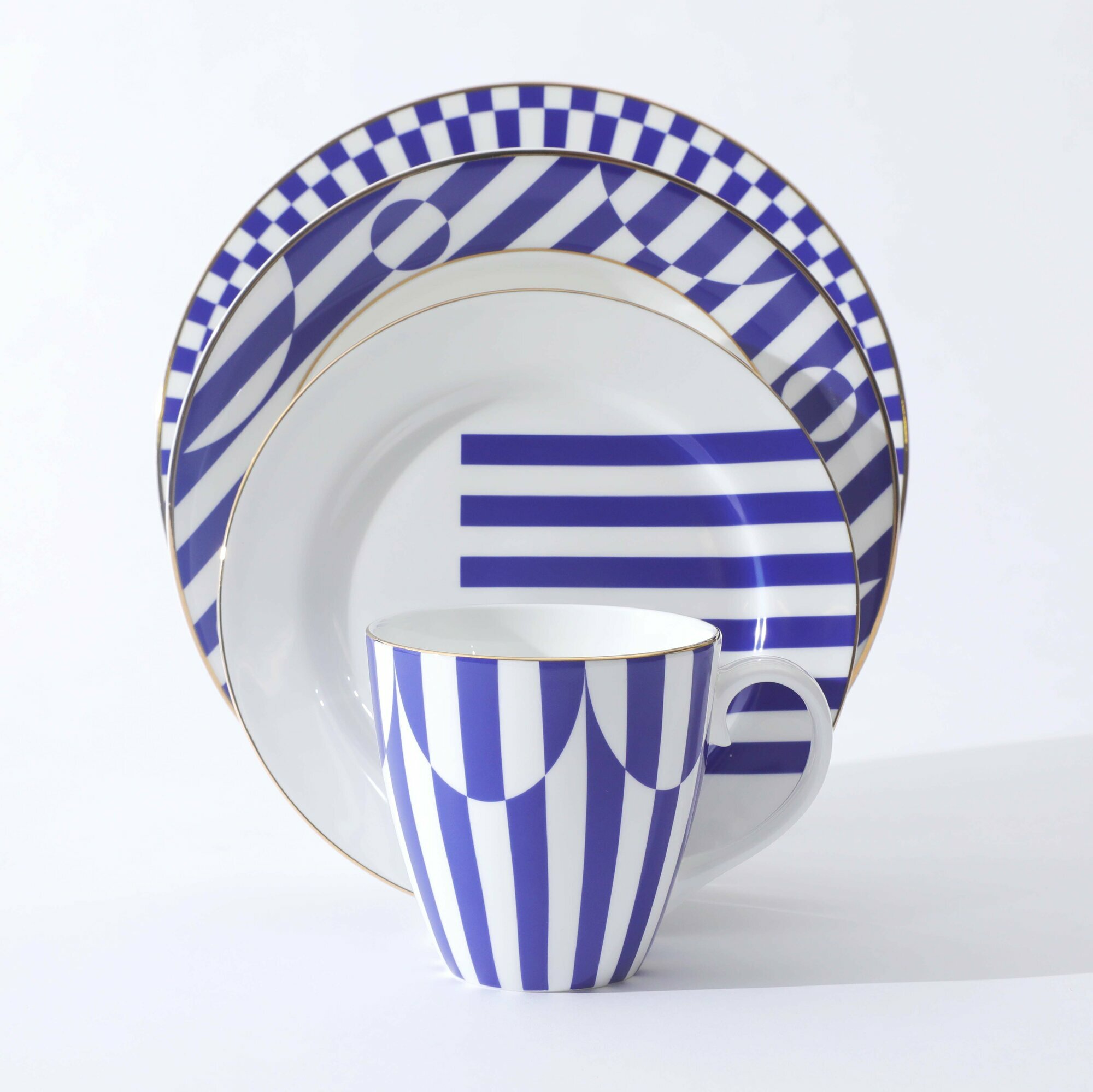 Бокал "Да и нет", костяной фарфор, форма Весна, Императорский фарфоровый завод, 450мл — фото 1