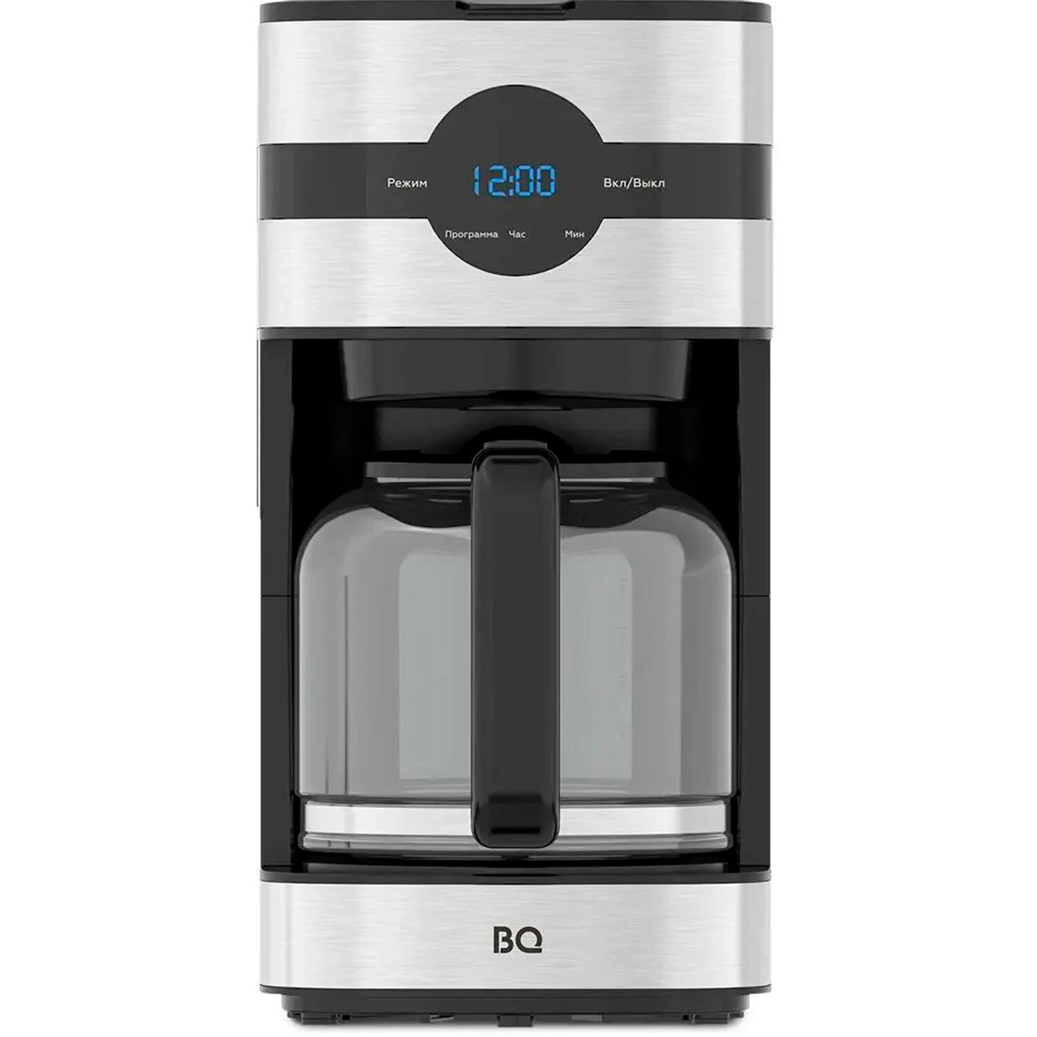 Кофеварка капельная BQ (БИ-КЬЮ) CM2002, 900 Вт, объем 1,5 л, поддержание температуры, серебристая