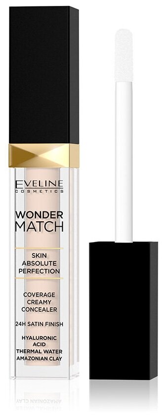 Консилер для лица EVELINE WONDER MATCH кремовый тон 005 light porcelain