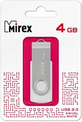 Флешка USB Flash Drive MIREX SWIVEL WHITE 4GB