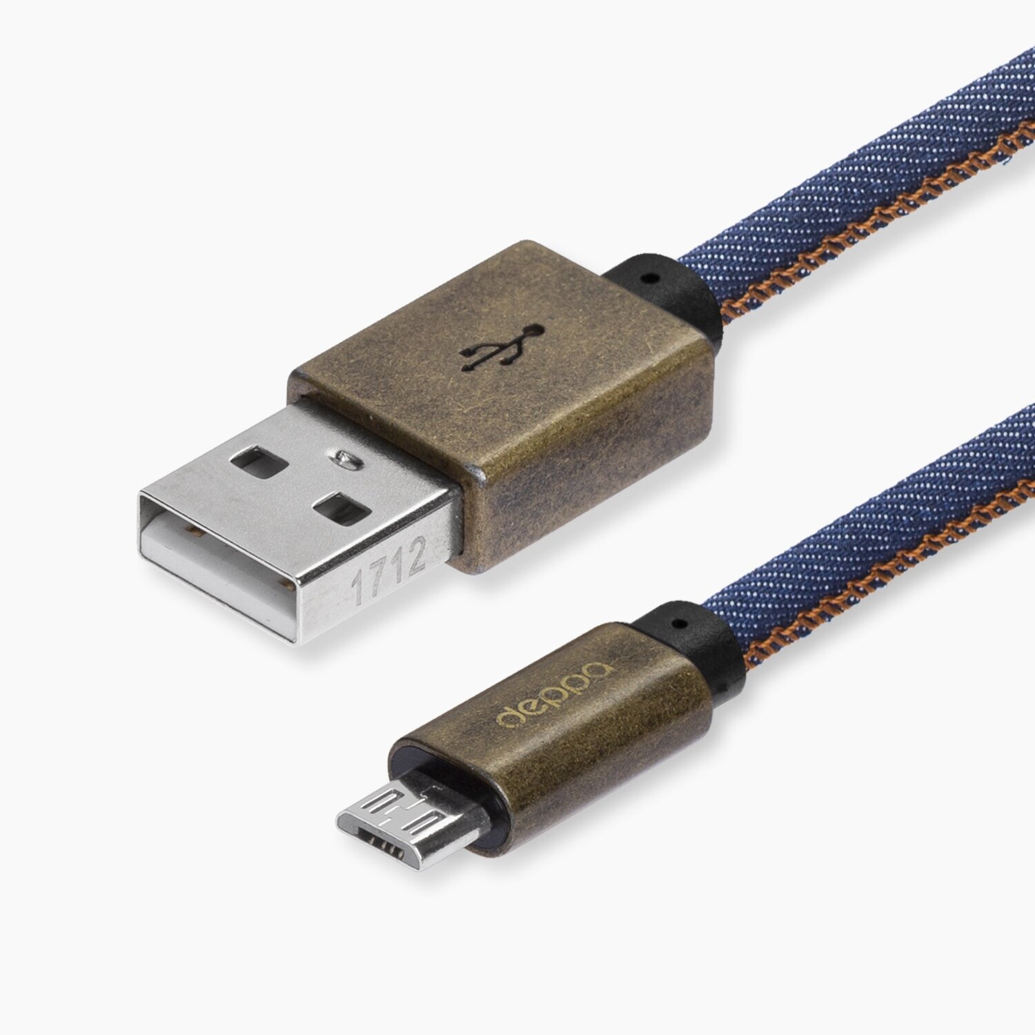 Кабель USB-MicroUSB 1.2m синий Deppa (72276) медь/джинса - фото №2