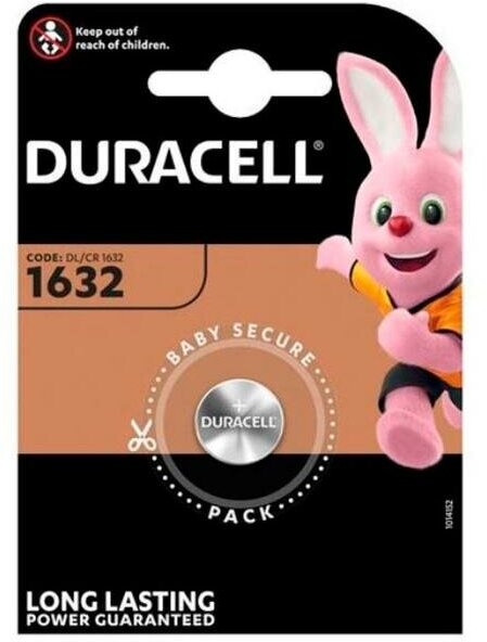 Дисковая батарейка Duracell CR1632 Lithium Battery 3v BL1 , 1шт.