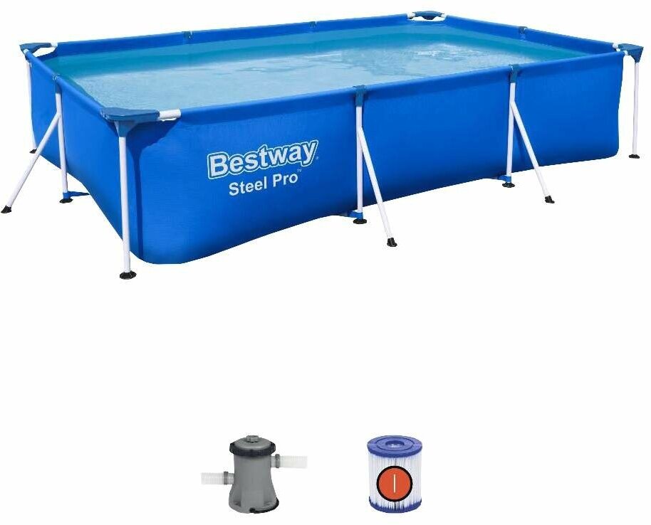 Каркасный бассейн Bestway 56411 Steel Pro 300x201x66 см