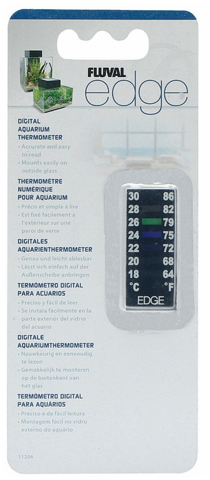 Термометр жидкокристаллический Fluval Edge Thermometer 4.45 см.