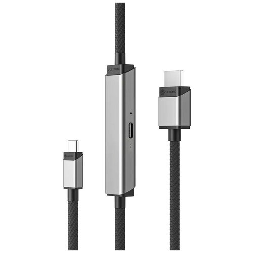 Гибридный кабель-адаптер Alogic Ultra Series (2 метра) USB-C — HDMI 4K PD 100W чёрный