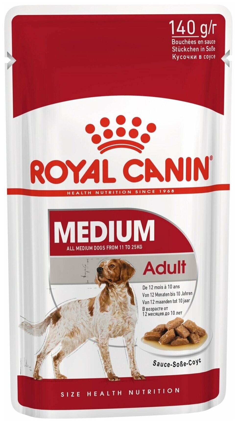 Влажный корм для собак Royal Canin Medium Adult 10 шт. х 140 г