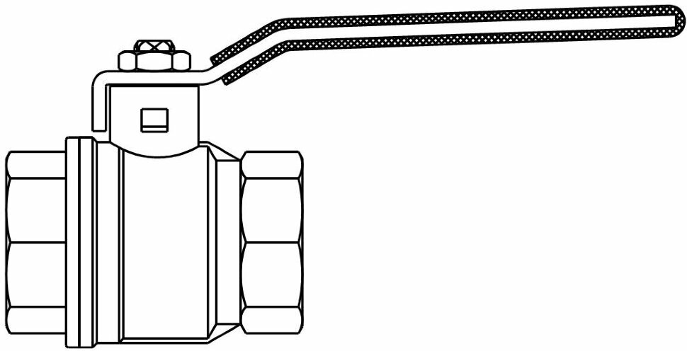 Кран шаровой Optibal DN 40, 1 1/2" ВВ, ручка-рычаг Oventrop (1076012)