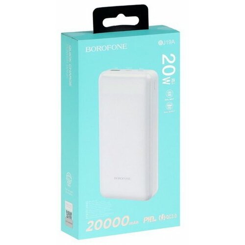 Внешний аккумулятор BJ19A Li-Pol 20000 мАч PD20WQC30 USBType-C 3 А белый 361600₽