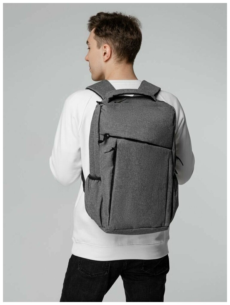 Рюкзак мужской женский городской деловой для ноутбука сумка-рюкзак The First XL, серый